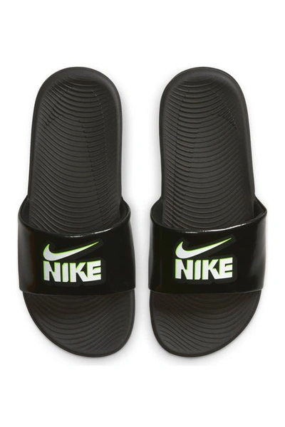 Shop Nike Kids' Kawa Sport Slide In 001 Black/white