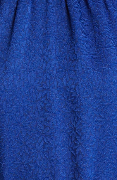 Shop Ted Baker Farell Floral Jacquard Tie Waist Dress In Cobalt