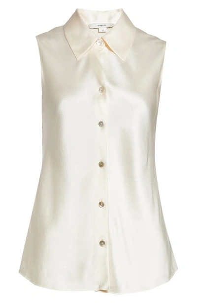Shop Vince Silk Button-up Blouse In Chiffon