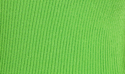Shop Versace Slash Detail Twisted Rib Sweater Dress In 1gi10 Spring Green