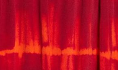 Shop Altuzarra Lily Shibori Tie Dye Off The Shoulder Silk Maxi Dress In Syrah Gradient Shibori