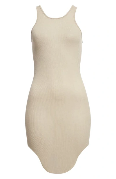 Shop Rick Owens Rib Long Tank In Pearl