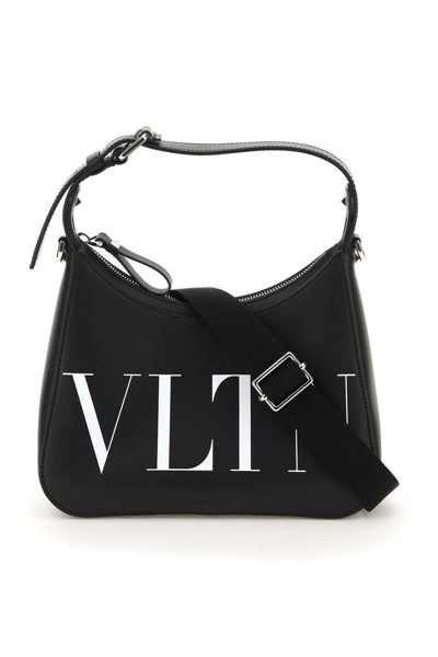 Shop Valentino Garavani Vltn Hobo Bag In Black