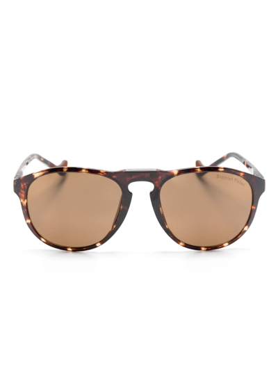 Shop District Vision Linto Gravel Rider Sunglasses In Brown