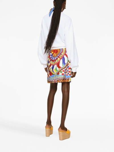 Dolce & Gabbana Lettering Print Oversized Sweatshirt In White