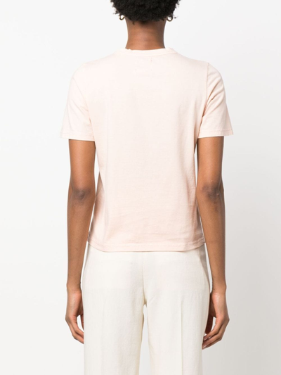 Shop Forte Forte Logo-patch Cotton T-shirt In Pink