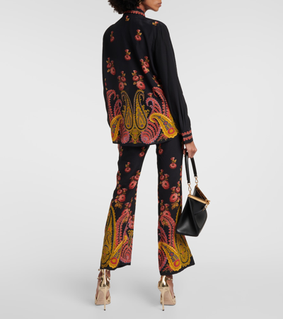 Shop Etro Paisley Silk Blouse In Black