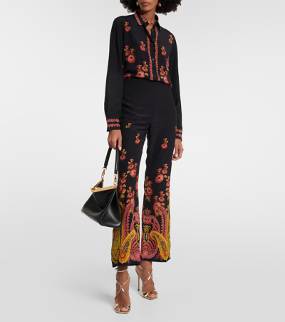 Etro Paisley Silk Blouse In Black