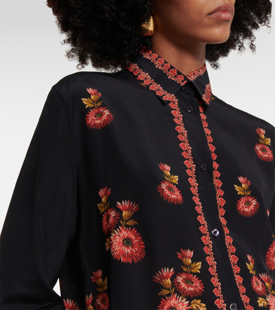 Shop Etro Paisley Silk Blouse In Black