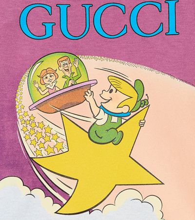Shop Gucci X The Jetsons Baby Cotton T-shirt In Purple