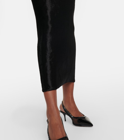 Alaïa Hooded Asymmetric Gown In Black