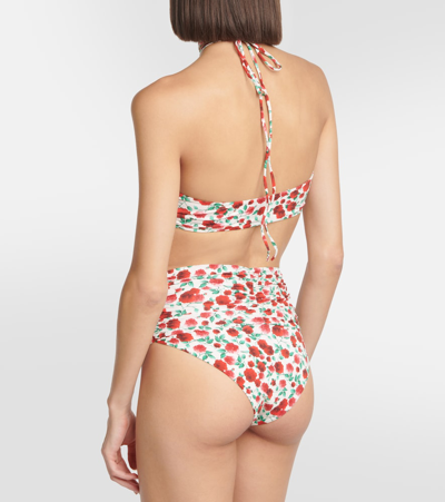 Shop Magda Butrym Corsage Floral Bikini Bottoms In Multicoloured