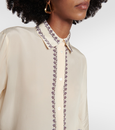 Shop Etro Paisley Silk Blouse In White