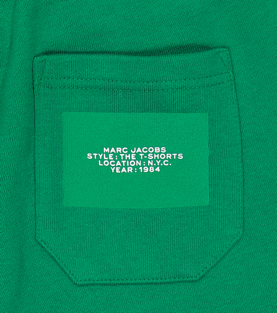 Shop Marc Jacobs Logo Cotton-blend Jersey Shorts In Green