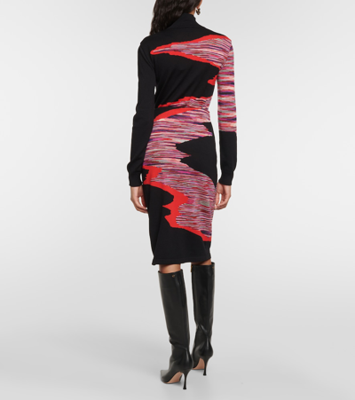 Shop Missoni Space-dyed Wool Midi Skirt In Multicoloured