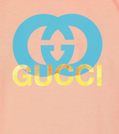 Shop Gucci Interlocking G Cotton T-shirt In Pink