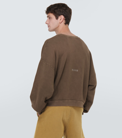 Shop Acne Studios Cotton Sweatshirt In Brown
