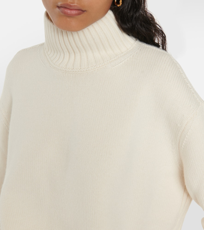 Shop Loro Piana Parksville Cashmere Turtleneck Sweater In White