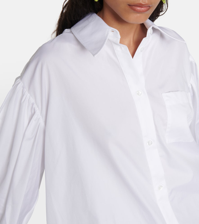 Shop Simone Rocha Embroidered Cotton Shirt In White
