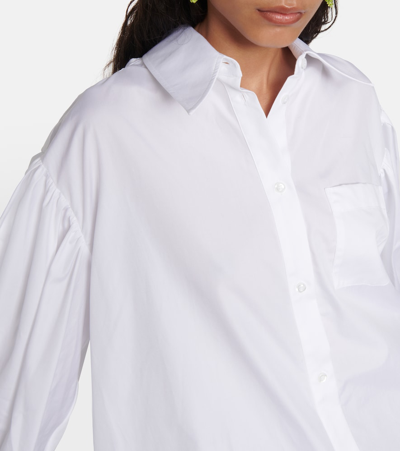 Simone Rocha Pointed Collar Embroidered Shirt In White