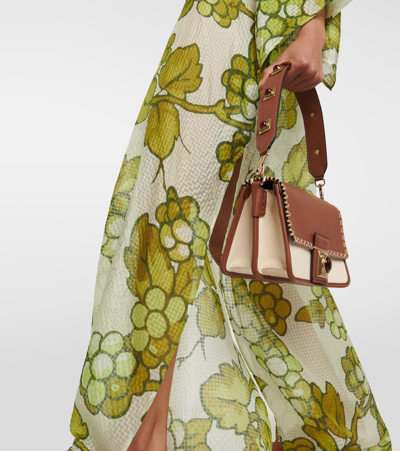 Etro Printed Silk Kaftan In Green