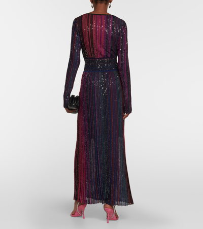 Shop Missoni Sequined Lamé Maxi Dress In Multicoloured