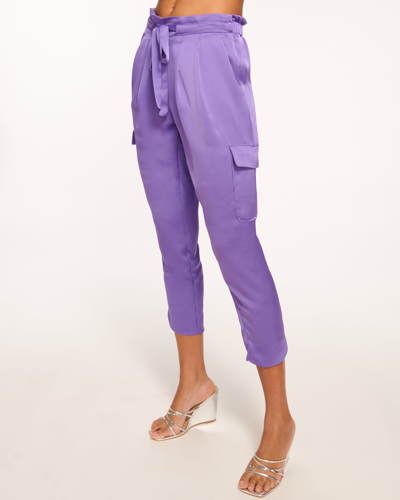 Shop Ramy Brook Satin Pocket Allyn Pant In Passion Purple
