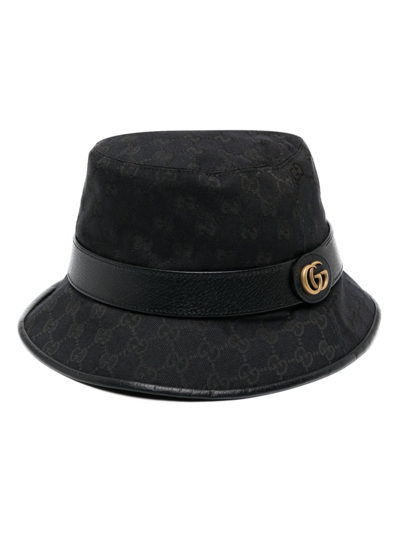 Shop Gucci Gg Supreme Fedora Hat In Black