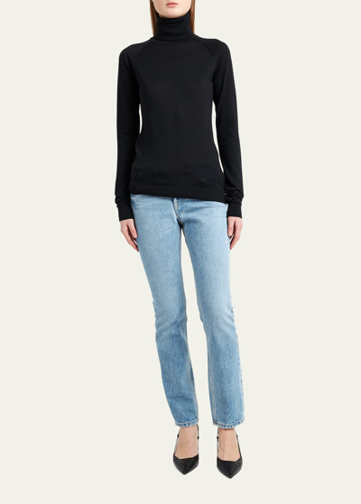 Shop Armarium Vas Cashmere-blend Turtleneck Sweater In Black