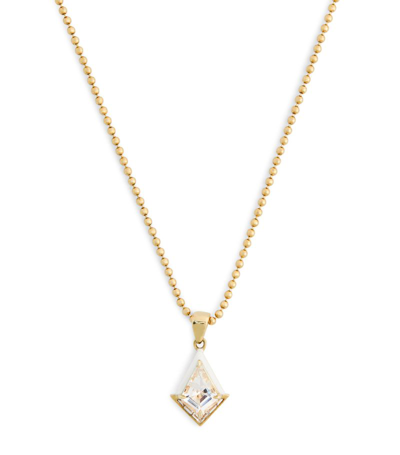 Shop Emily P Wheeler Emily P. Wheeler Yellow Gold, Diamond And White Topaz Twinkle Necklace