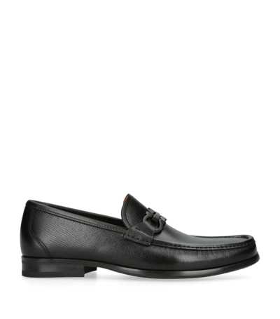 Shop Ferragamo Leather Grandioso 2 Loafers In Black