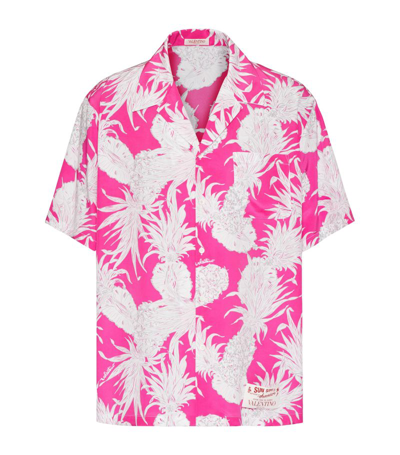 Shop Valentino X Sun Surf Silk Printed Shirt In Multi