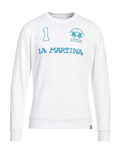 Shop La Martina Man Sweatshirt White Size 3xl Cotton