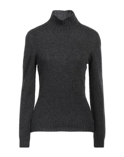 Shop Aragona Woman Turtleneck Steel Grey Size 8 Wool, Cashmere