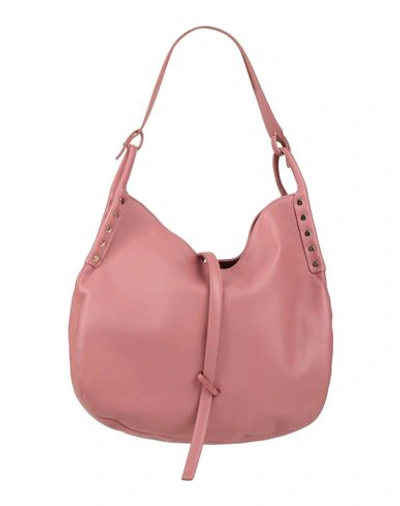 Shop Zanellato Woman Handbag Pastel Pink Size - Soft Leather