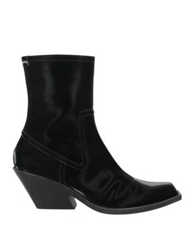 Shop Armani Exchange Woman Ankle Boots Black Size 6.5 Textile Fibers