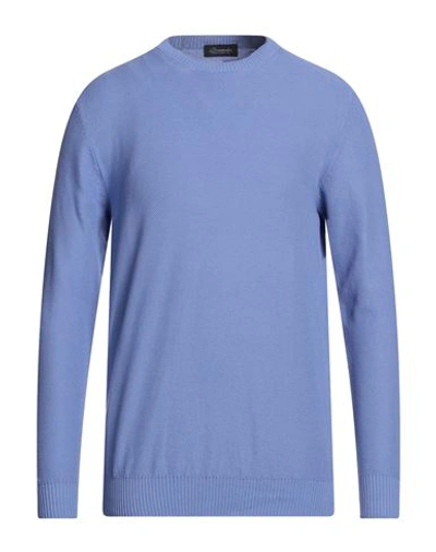 Drumohr Man Sweater Light Blue Size 40 Cotton In Blue