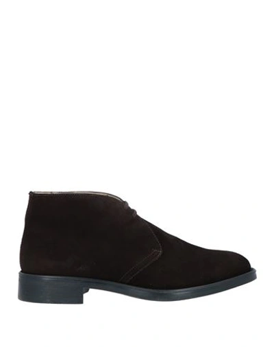 Shop Albusceri Man Ankle Boots Dark Brown Size 6 Soft Leather