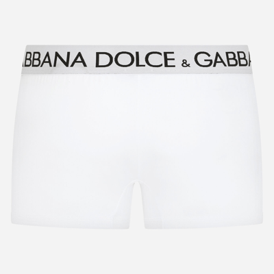 Dolce & Gabbana Two-way-stretch Cotton Jersey Regular-fit Boxers In White