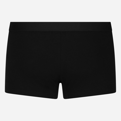 Dolce & Gabbana Two-way-stretch Cotton Jersey Boxers In Black