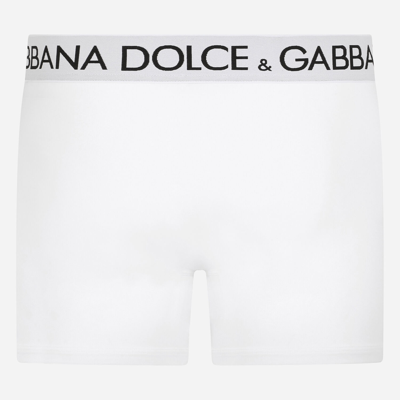 Dolce & Gabbana Two-way-stretch Cotton Jersey Regular-fit Boxers In White
