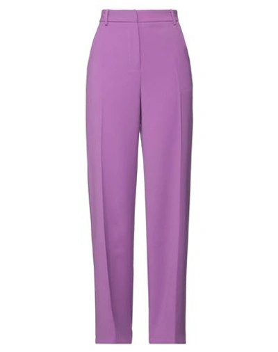 Shop Silvian Heach Woman Pants Mauve Size 6 Polyester In Purple