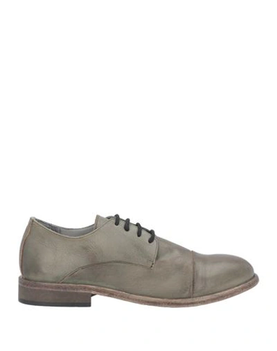 Ixos Man Lace-up Shoes Military Green Size 11 Soft Leather In Green