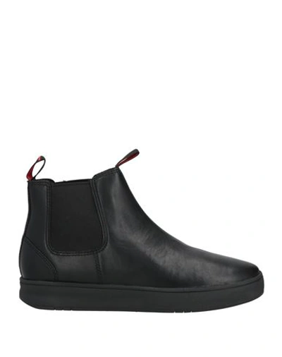 Shop Fitflop Man Ankle Boots Black Size 8 Soft Leather, Textile Fibers
