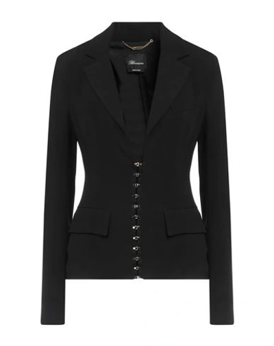 Blumarine Woman Blazer Black Size 8 Viscose, Acetate, Elastane In Black