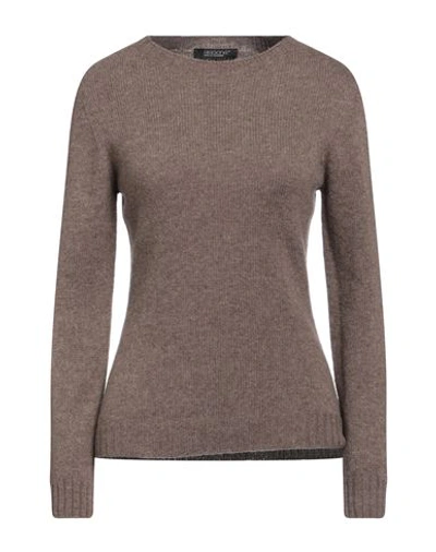 Shop Aragona Woman Sweater Light Brown Size 10 Wool, Cashmere In Beige