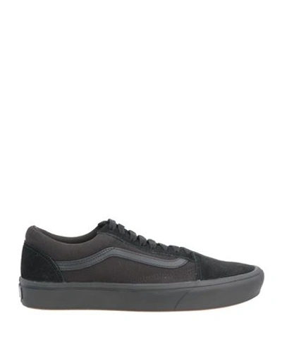 Shop Vans Man Sneakers Black Size 9 Soft Leather, Textile Fibers