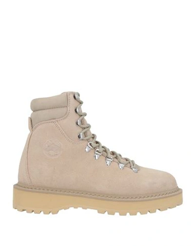Diemme Woman Ankle Boots Beige Size 11 Soft Leather In Beige