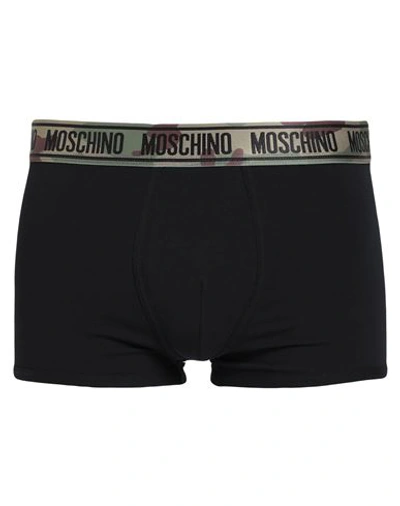 Shop Moschino Man Boxer Black Size S Cotton, Elastane