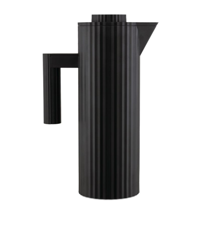 Shop Alessi Plissé Vacuum Jug (1l) In Black